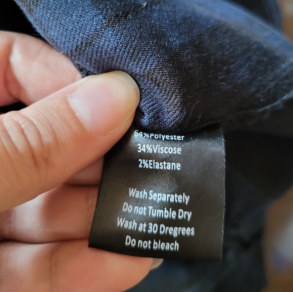 Hell Bunny Vixen 'Doralee' collared pencil dress in navt/black tartan (UK XL) - Picture 8 of 8